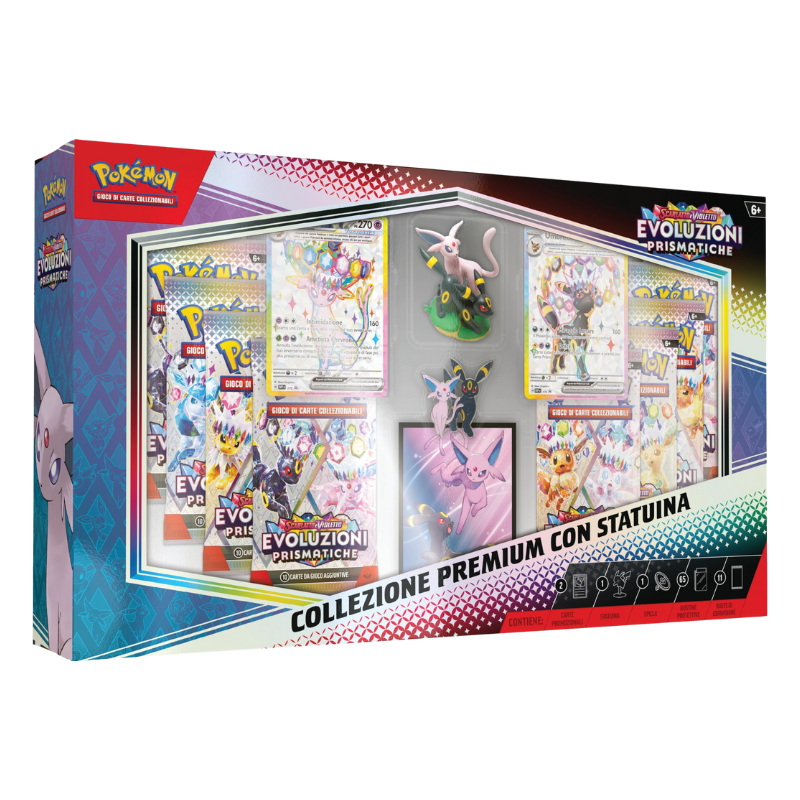 Collezione Premium Evoluzioni Prismatiche con Statuina Espeon e Umbreon (ITA)