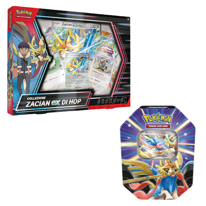 Bundle Zacian ex - Tin & Collezione Zacian-EX di Hop (ITA)