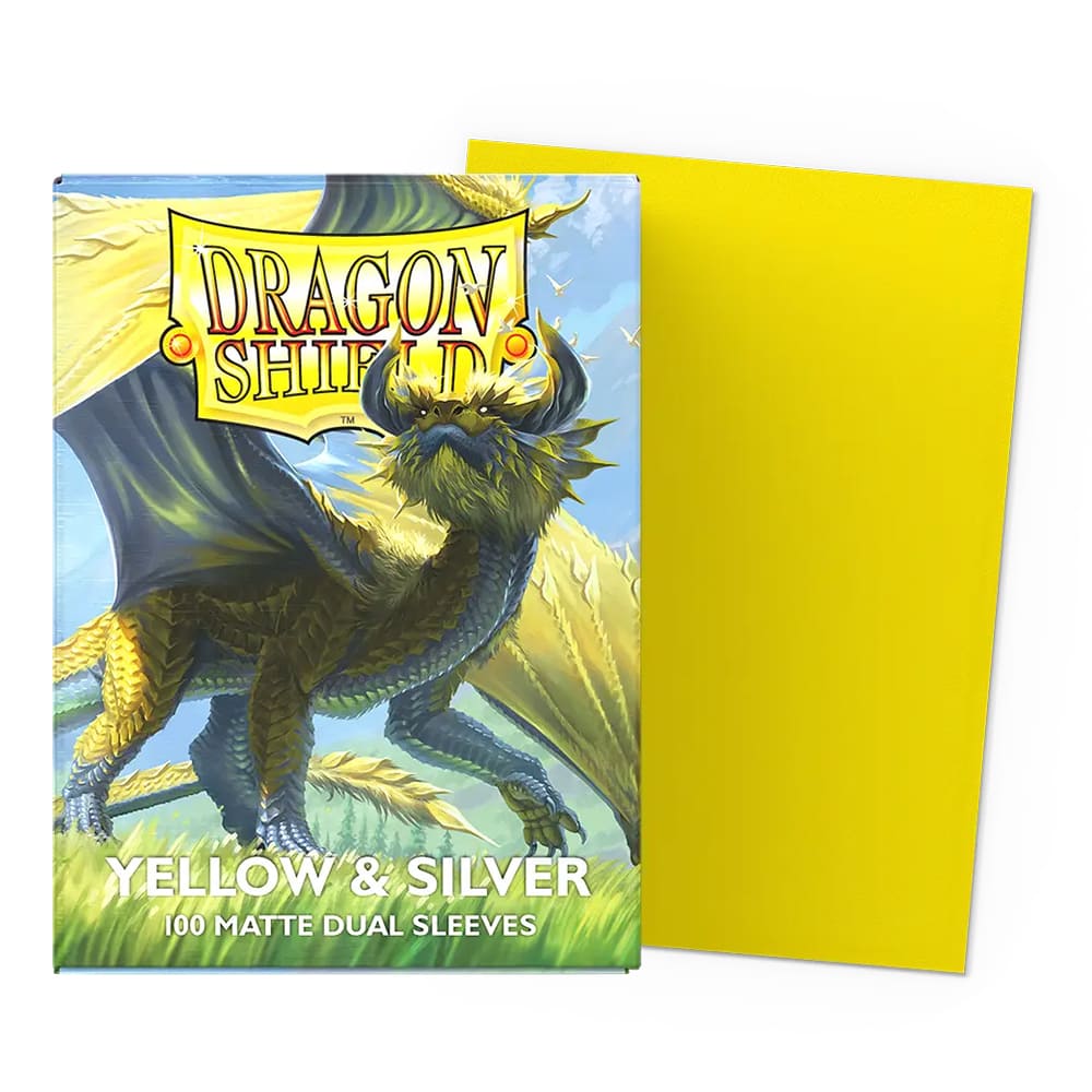 Dragon Shield Sleeves Dual Matte 100 YELLOW & SILVER