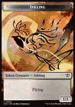 Inkling Token (WB 1/1) // Fractal Token (GU 0/0)
