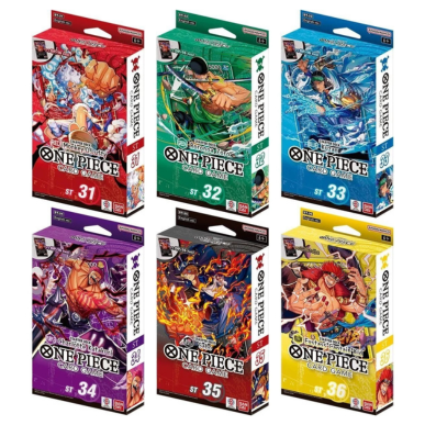 One Piece Card Game Starter Deck ST31 - ST36 Bundle ENG